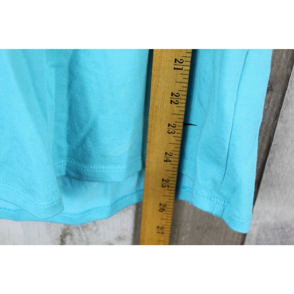 Nike Dri-Fit  Women's Athletic Cut Blue V-Neck Tee Medium "Just Do It" - Picture 8 of 10